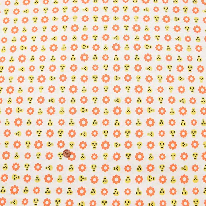 USA Cotton - moda GOOD SPIRITS Skull & Flower - nomura tailor