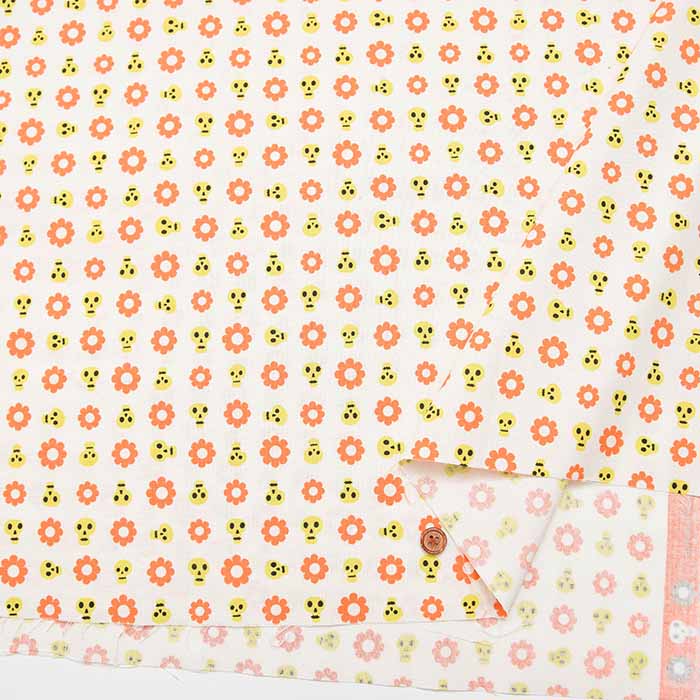 USA Cotton - moda GOOD SPIRITS Skull & Flower - nomura tailor