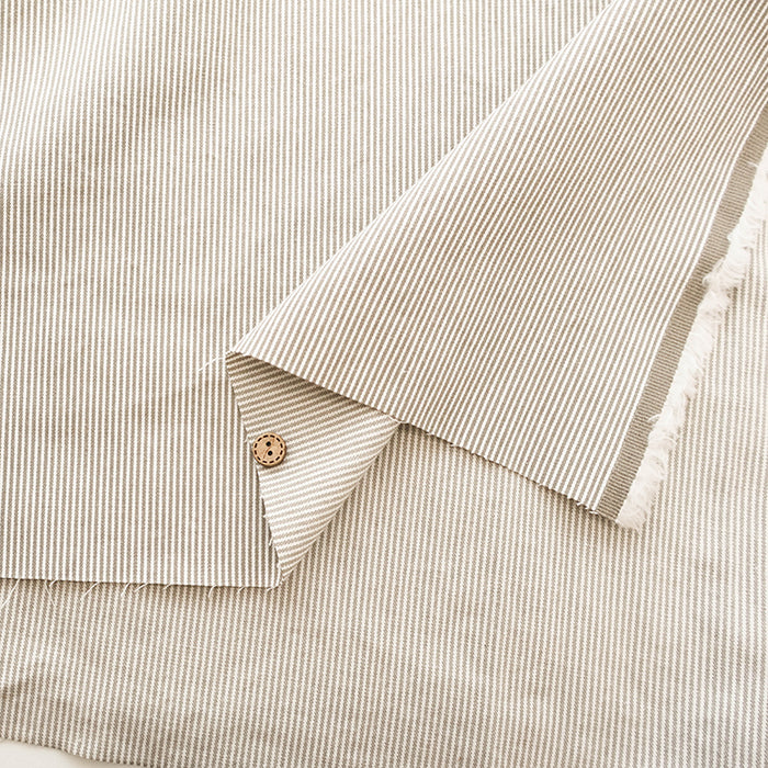 Organic Cotton HICKORY STRIPE Fabric - nomura tailor