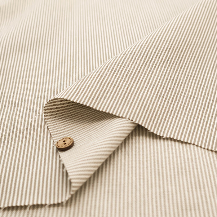 Organic Cotton HICKORY STRIPE Fabric - nomura tailor