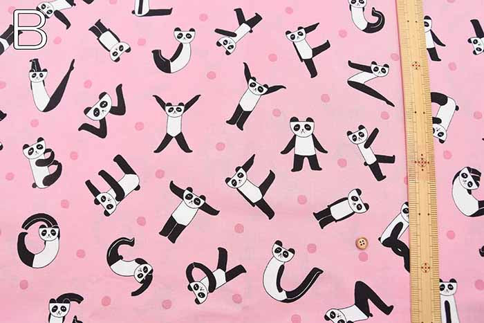 Cotton muslin Print Fabric - Emoemo (Kanako Kamiya) - Panda - nomura tailor