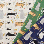 C/L Canvas Print Fabric - Emoemo (Kanako Kamiya) - Cat - nomura tailor