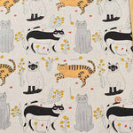 C/L Canvas Print Fabric - Emoemo (Kanako Kamiya) - Cat - nomura tailor