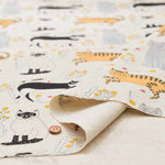 C/L Canvas Print Fabric - Emoemo (Kanako Kamiya) - Cat - nomura tailor