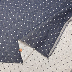 Washed Cotton Double Gauze Jacquard Fabric - Mini Dots - nomura tailor