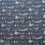 Washer-Finished Cotton Double Gauze Jacquard FabricJacquard Fabric - Whale - nomura tailor