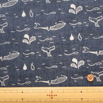 Washer-Finished Cotton Double Gauze Jacquard FabricJacquard Fabric - Whale - nomura tailor