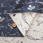 Washer-Finished Cotton Double Gauze Jacquard FabricJacquard Fabric - Whale - nomura tailor