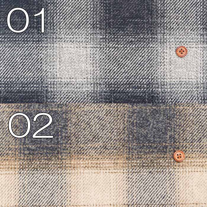 COTTON TWEED Fabric - Ombre Check - nomura tailor