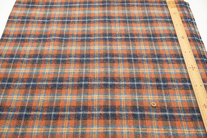 COTTON TWEED Fabric - Check - nomura tailor