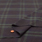 Cotton Silk Nep Washer Fabric - Check - nomura tailor