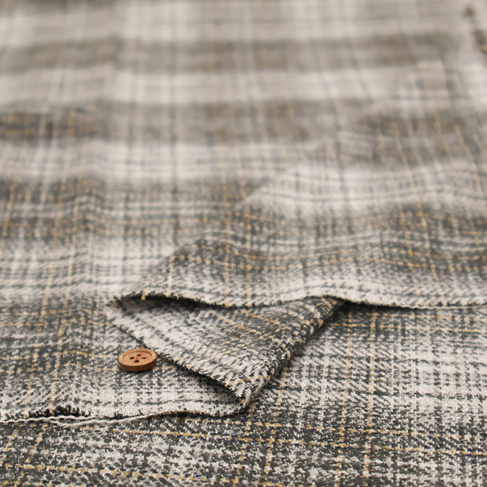 COTTON TWEEDY Fabric - Check - nomura tailor