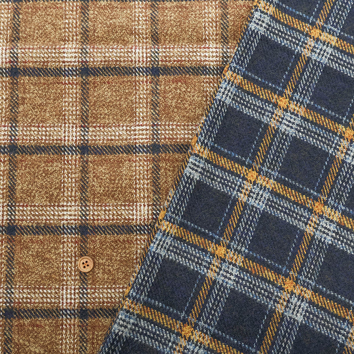 COTTON TWEEDY Fabric - Check - nomura tailor