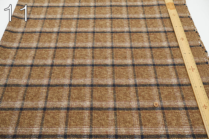 COTTON TWEEDY Fabric - Check - nomura tailor