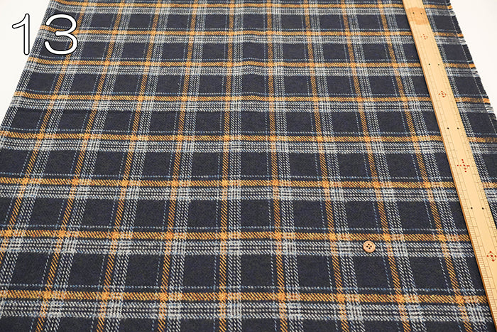 COTTON TWEEDY Fabric - Check - nomura tailor