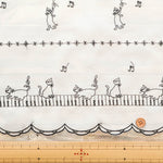 Polyester Café Curtain Fabric - Cat - Approx.45cm length - nomura tailor