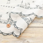 Polyester Café Curtain Fabric - Cat - Approx.45cm length - nomura tailor