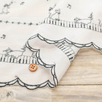 Polyester Café Curtain Fabric - Cat - Approx.65cm length - nomura tailor