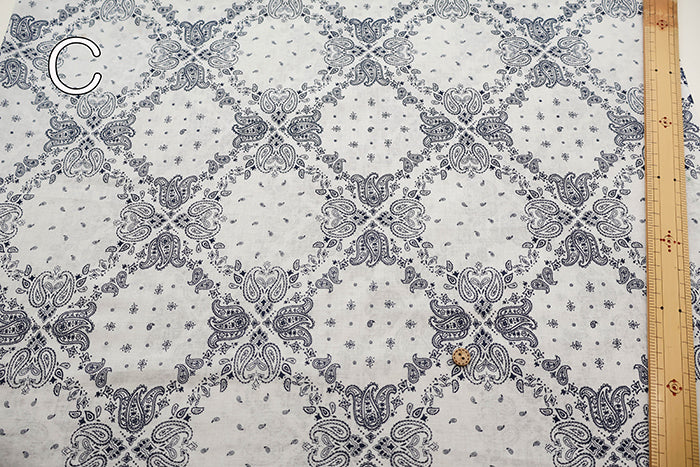 Cotton Voile Print Fabric - Bandana - nomura tailor