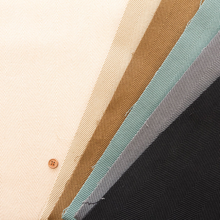 Cotton Paraffin Washer Canvas Fabric - Herringbone - nomura tailor