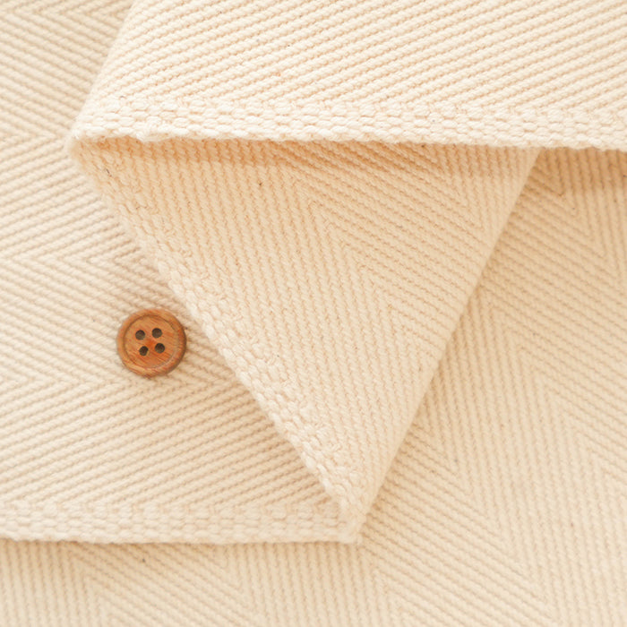 Cotton Paraffin Washer Canvas Fabric - Herringbone - nomura tailor