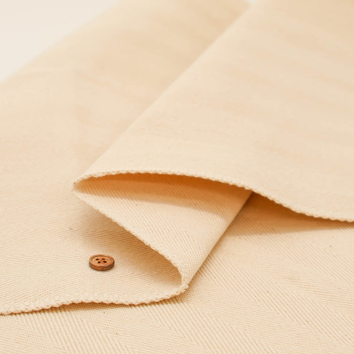 Cotton Paraffin Washer Canvas Fabric - Herringbone - nomura tailor