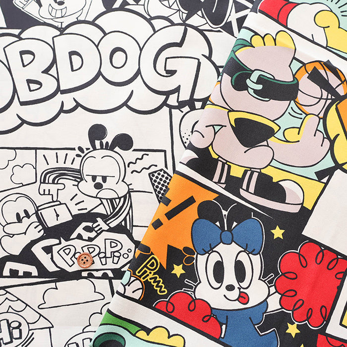 Made in China Cotton Muslin Inkjet-printed Fabric - Little Bobdog - nomura tailor
