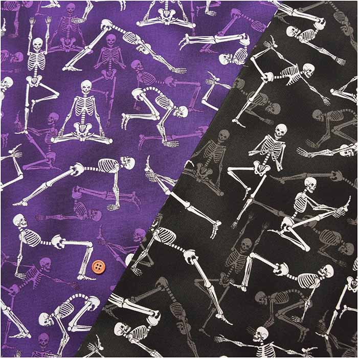 USA Cotton - ROBERT KAUFMAN - Yoga Skeleton - nomura tailor
