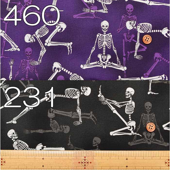 USA Cotton - ROBERT KAUFMAN - Yoga Skeleton - nomura tailor