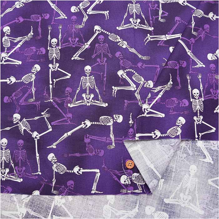 USA Cotton - ROBERT KAUFMAN - Yoga Skeleton - nomura tailor