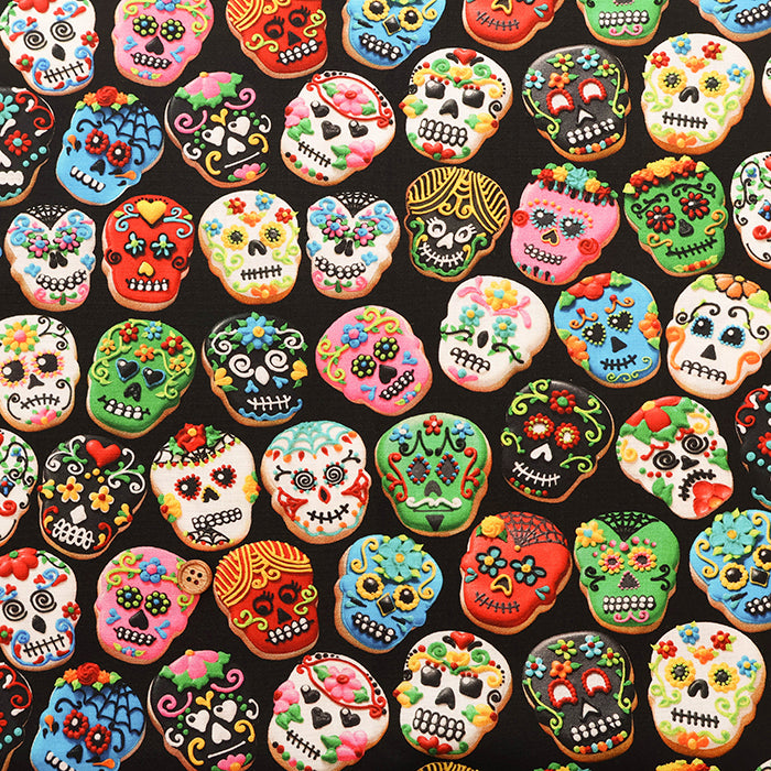 USA Cotton ROBERT KAUFMAN - Mexican Skull Cookie - nomura tailor