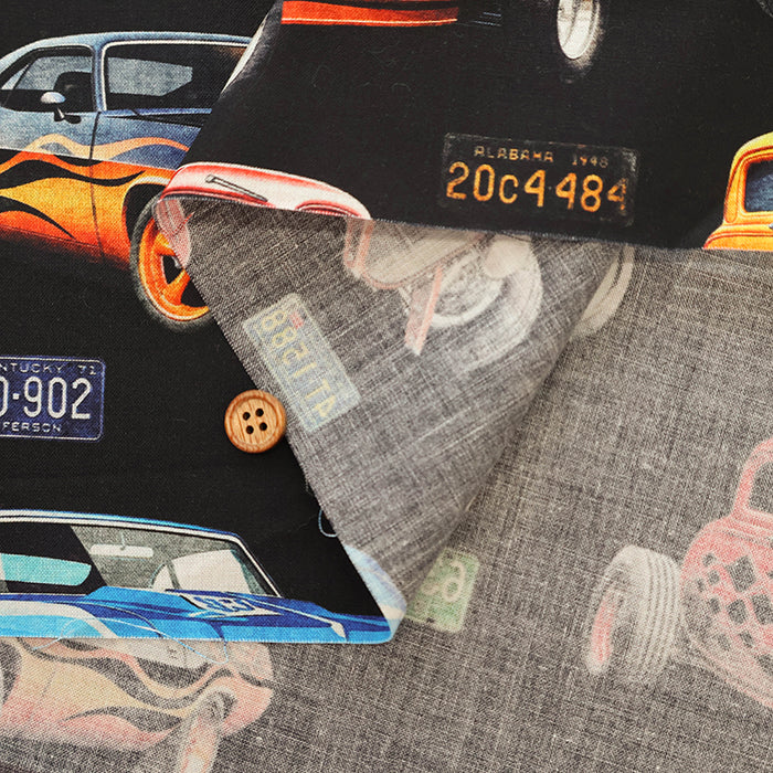 USA Cotton QT FABRICKS Hot Rods - Car - nomura tailor