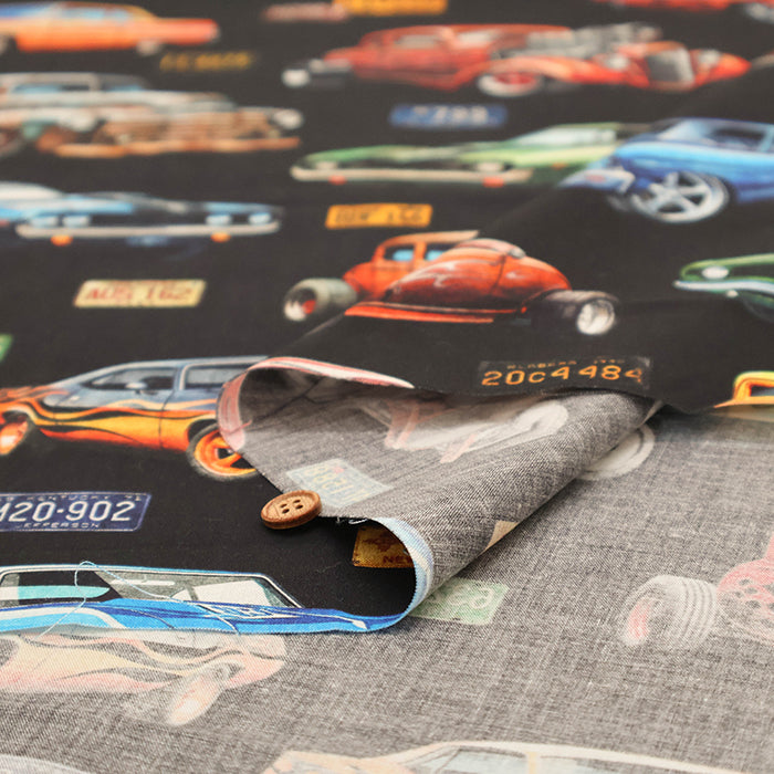 USA Cotton QT FABRICKS Hot Rods - Car - nomura tailor