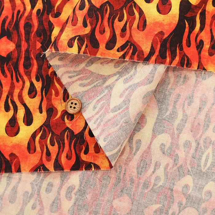 USA Cotton QT FABRICKS Flames - Fire - nomura tailor