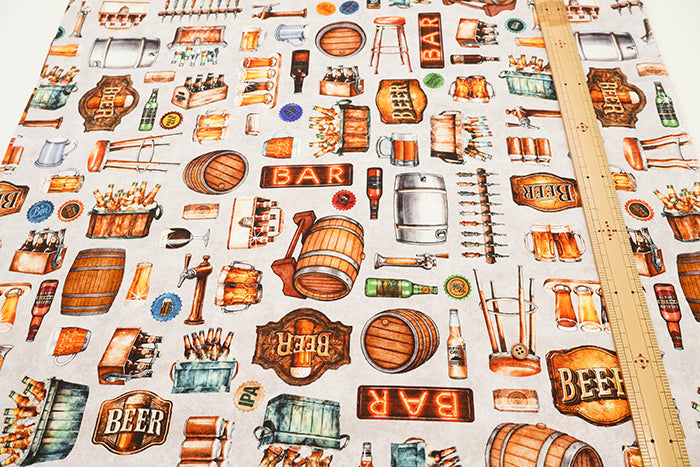 USA Cotton QT FABRICKS Everything Beer - nomura tailor