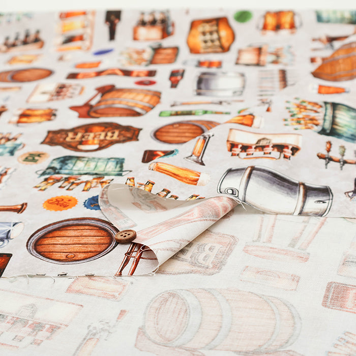 USA Cotton QT FABRICKS Everything Beer - nomura tailor