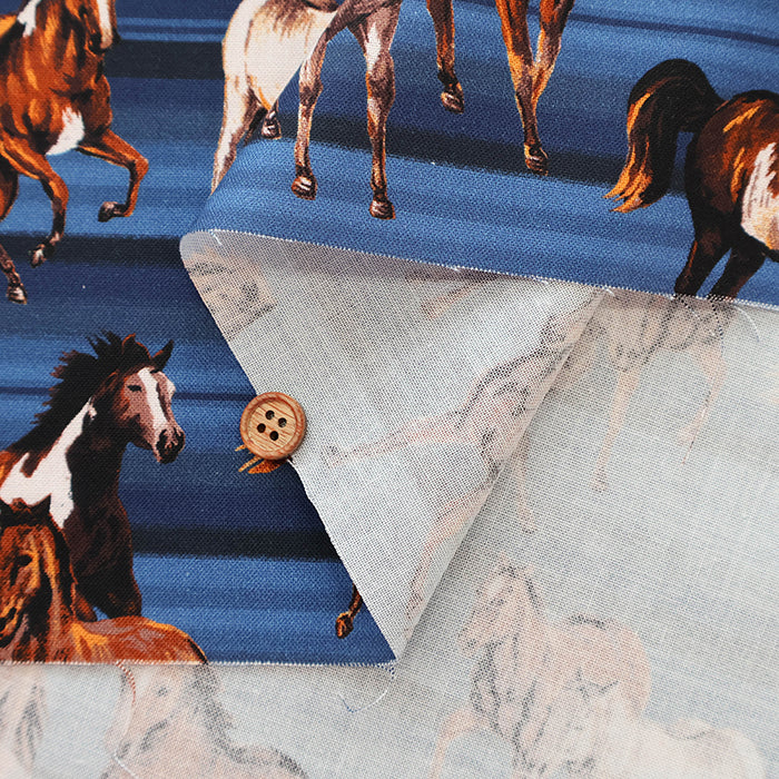 USA Cotton WINDHAM FABRICS Stallions - Horse - nomura tailor