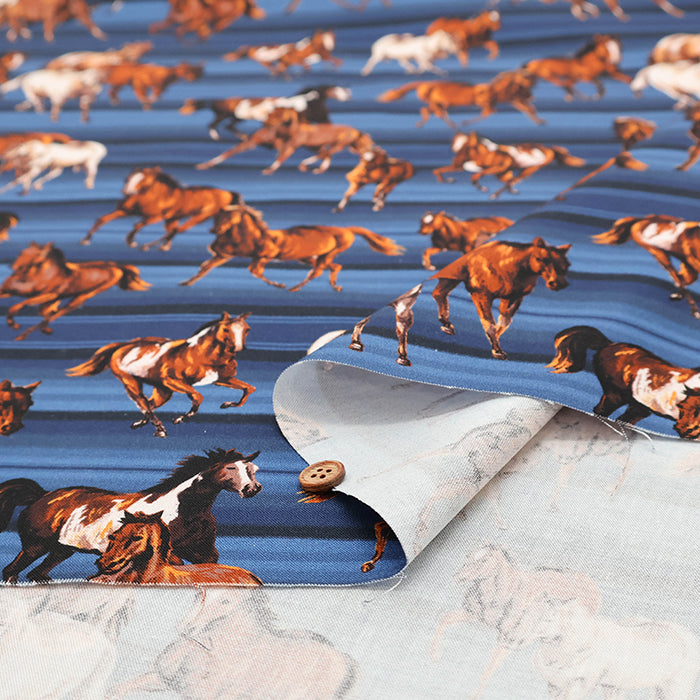 USA Cotton WINDHAM FABRICS Stallions - Horse - nomura tailor