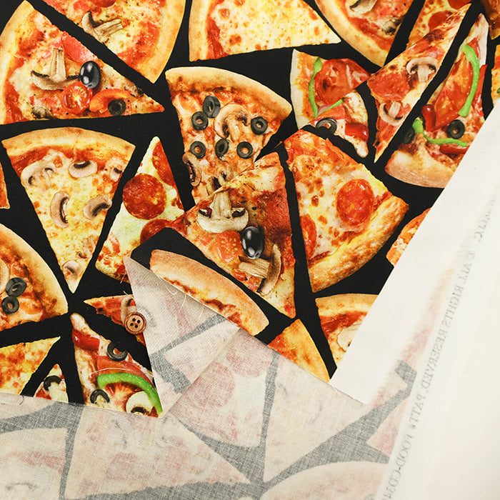 USA Cotton TIMELESS TREASURES PIZZA - nomura tailor