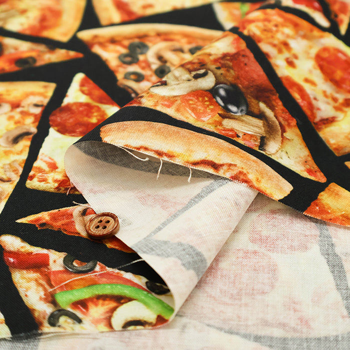 USA Cotton TIMELESS TREASURES PIZZA - nomura tailor
