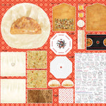<Patterned Cut> Made in Thailand Cotton Muslin Inkjet-printed Fabric - Chinese Restaurant (1 Pattern: Approx. 110cm × 100cm) - nomura tailor