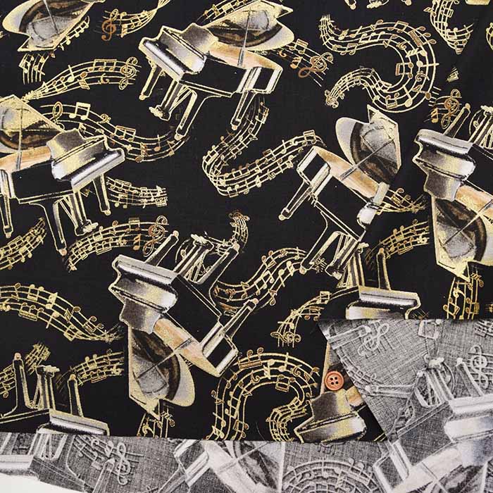 USA Cotton - TIMELESS TREASURES PIANO - nomura tailor