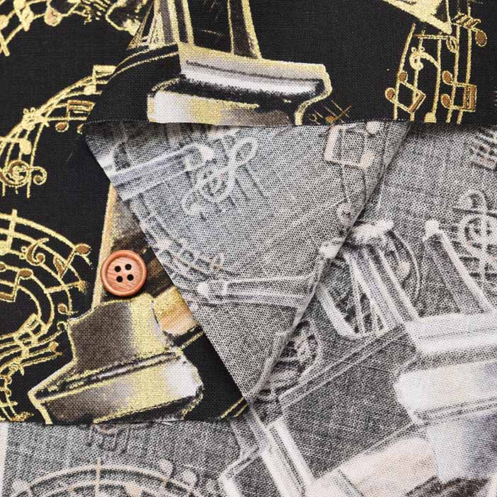 USA Cotton - TIMELESS TREASURES PIANO - nomura tailor