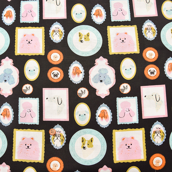 USA Cotton - TIMELESS TREASURES - Dog Frame - nomura tailor