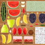 ≪Pattern≫ Cotton muslin Inkjet Print Fabric - Fruit Shop - Pineapple - nomura tailor