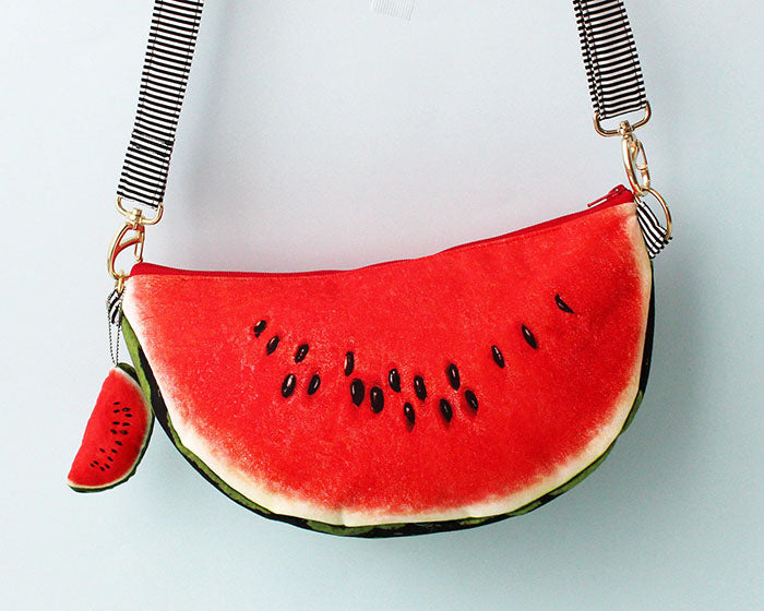 ≪Pattern≫ Cotton muslin Inkjet Print Fabric - Fruit Shop - Watermelon - nomura tailor