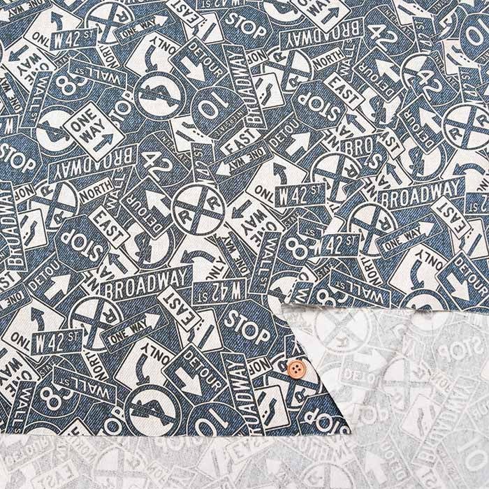 Cotton Oxford Fabric - Denim look sign - nomura tailor