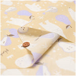T/C Board Fabric - White bear with La France pear - nomura tailor