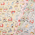 T/C Board Fabric - Relaxing Cat - nomura tailor