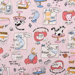T/C Board Fabric - Relaxing Cat - nomura tailor